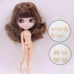ICY DBS Blyth Lėlė I&scaron;raižytos Lūpos Veidas Balta Oda Jungiamas Kūnas 1/6 BJD Speciali Kaina OB24 Žaislas Dovana 30cm height doll