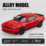 Hellcat Žaislinis Automobilis 1:32 Mastelio Lieto metalo Automobilio Žaislas Atitraukiamas Hellcat Modelio Automobilis su Garsu ir &Scaron;viesa Vaikų Žaislas Dovana Madingos Dekoracijos Ekspozicija raudona