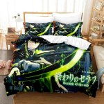 Anime Seraph of the End Mikaela Patalynės Komplektas Berniukams Mergaitėms Viengulis Karalienės Dydžio Antklodės Užvalkalas Pagalvės užvalkalas Lova Berniukams Suaugusiems Namų Tekstilė EU single(135x200cm)