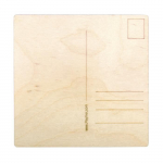 Carte postale en bois, FSC Mix Credit, nature, 14,8x14,8x0,3cm, sct.-LS 2pces