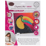 Kit Diamond Painting - Crystal Art - Carte Toucan - 18 x 18 cm - Pour enfants - Mixte