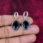 Iolito auskarai, 925 prabos sidabriniai auskarai rankų darbo su brangakmeniais, dovanos žmonai, visi&scaron;kai nauji auskarai 1.38 Inches