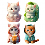 Automobilis , Mielas, Katė , 4 vnt., Automobilis , Automobilio Aromaterapija, Mielas 4 pcs set