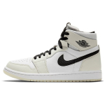 Air Jordan 1 High Zoom Comfort Light Bone Moteri&scaron;ki sportbačiai Kreminiai Jūros Stiklo Juodi CT0979-002 35.5