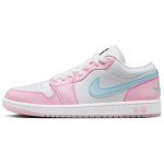 Air Jordan 1 Low SE Letenos Atspaudo Moteri&scaron;ki Sportbačiai Rožiniai Balti Rožiniai-Putų HM3706-141 44
