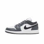 Air Jordan 1 Low GS Geležies pilkumo juodi vaiki&scaron;ki sportbačiai baltas 553560-152 36