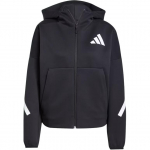 adidas Z.N.E. Su užtrauktuku gobtuvas Juoda/Balta Moteri&scaron;kas gatvės stilius JC5392 M