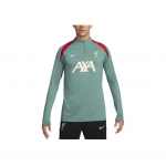 Nike SS24 Dri-FIT Liverpool F.C. Strike Logotipo Spalvų Bloko Patogūs Treniruočių Ilgomis Rankovėmis Futbolo Mar&scaron;kinėliai Vyri&scaron;ki Vir&scaron;utiniai Drabužiai Žalias Raudonas FN9819-362 S