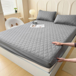 Vandeniui atsparūs lovų užvalkalai, medvilne pamink&scaron;tinti drėgmei atsparūs ir neslystantys apsauginiai užvalkalai, visi&scaron;kai dengiantys &bdquo;Simmons&ldquo; čiužinių apsauginiai užvalkalai, lovatiesės 150*190cm pilka