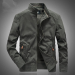 Kasdieninė armijos karinė vyri&scaron;ka plius dydžio M-6XL striukė Jaqueta Masculina Air Force One pavasario ir rudens krovininės vyri&scaron;kos striukės su apykakle. 6XL armijos žalia spalva