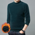 Audinės kailio imitacijos megztinis Vyri&scaron;ki, neslepiantys, auk&scaron;tos kokybės megztas megztinis su vėžliuku, plonas, ilgomis rankovėmis megztinis, vienspalviai tendencija vyri&scaron;ki drabužiai 4XL