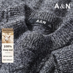 Antonio Vyri&scaron;kas megztinis su apvalia apykakle, 100% merino vilnos, su dėmelėmis 2XL (185/100A)