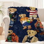 Madinga B-Bears Mielas Antklodė Pliu&scaron;inė Sumu&scaron;tinio Sofos Kilimas P-POLO-S Svetainei &Scaron;iltas Biuras Miegamasis Gimtadienis Namai Kelionė Vaikų Dovanos 30x40in