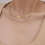 Moterų Aksesuarai Kasdienis Dvigubos Linijos Gyvatės Karoliai gold