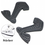 3D Metalinis Mustangas Gyvatė Cobra Viper GT350 Automobilio Lipdukai Decals Priekinės Variklio Dangčio Grotelių Emblema Ford Mustang Shelby SVT GT500 black left