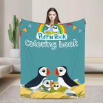 Puffin Rock Oona Baba  Antklodės Kelioninė flanelės pledas sofai, kėdei Mink&scaron;tas individualios kokybės lovatiesė Gimtadienio dovana 30x40in