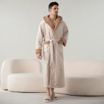 Rudenio ir žiemos chalatas didelio dydžio chalatas dvigubo siūlo žakardinis su gobtuvu pižama vyrams ir moterims sutir&scaron;tintas chalatas XL