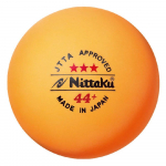 Nittaku Stalo teniso Oficialiai Dideli 44 3 kamuoliukų pakuotė, Licencijuotas, Kamuoliukas, Pro, Žvaigždė, 3, NB-1010 oranžinė