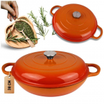 EMALIUOTAS PLOK&Scaron;ČIAS KETAUS PUODAS 30cm 3L HAGE ORANGE