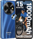 OUKITEL C59 Pro atrakintas mobilusis telefonas Android 15-6,88&rdquo; HD+ ekranas 10000 mAh baterija 24GB +256GB i&scaron;plėtimas 1TB Mobilieji telefonai su 120LM žibintuvėliu mėlyna