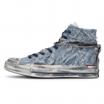 Converse 1970-ųjų 811 Gamyba, Atvirk&scaron;tinio Džinsinio Audinio Auk&scaron;ti Drobės Batai Unisex Mėlyni Smėlio Spalvos Balti 162053C(Team80-) 37