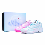 Jordan Luka 2 Cushioning Slip Resistant Low top Basketball Shoes Men's Blue Pink DX9012-106(Team-LuKa2) 43 white