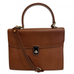 Burberrys 2-way Vintage V leather Shoulder Bag Brown leather Used