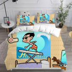 3D ponas Bynas Patalynės Komplektas Antklodė Antklodė Užvalkalas Pagalvės Užvalkalas Animacinis Serija Namų Tekstilė Miegamojo Dekoras 70x133cm 2pcs