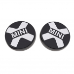 Ralis Papildomas LED Žibinto Dangtelis Priekinio Buferio Automobilio Aksesuarai Dangtelis MINI COOPER black X white Letter