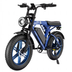 2026 m. naujas &bdquo;HiQiS&ldquo; elektrinis dviratis C200, 48 V, 17,5 Ah baterija, maksimalus nuvažiuojamas atstumas 90 km, 1000 W variklis, 25 km/h greitis, 20 colių storų padangų kalnų elektrinis dviratis. 1000W 48V 17.5AH mėlyna