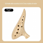 12 skylių okarina instrumentas Okarinos Alto C tonas Profesionalus dervos okarinos instrumentas muzikos mylėtojui pradedančiajam