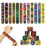 FNAF Penkios naktys su Freddy Snap Apyrankės Pinata Žaislas Smulkmenos/&Scaron;ventės Mai&scaron;elių Įdarai Slap Apyrankė Vaikui Berniukui Mergaitei Gimtadienio &Scaron;ventės dovanos 30pcs black