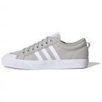 Adidas Originals Nizza Patogūs Universalūs Klasikiniai Smūgius Sugeriantys Patvarūs Žemi Kateboardo Batai Unisex Kateboardo Batai Pilki HQ8526