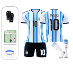 2026 Messi Argentina Nr.10 Vaikų futbolo mar&scaron;kinėliai ANTCOOL&reg; Kvėpuojantis poliesteris Balti 110-120 cm balta