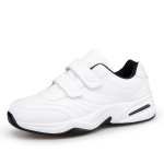 Vyri&scaron;ki reguliuojami Velcro odiniai sportbačiai Laisvalaikio sportiniai batai Balti sportbačiai Masculino Zapatillas Deportivas Tenis 47 balta