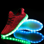 Kedai &Scaron;viečiantys LED USB Įkrovimu Vaikams Žemi Madingi Laisvalaikio Dovana 25&asymp;Foot Length16cm raudona