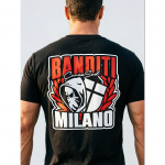 Curva Sud Milano vyri&scaron;ki mar&scaron;kinėliai - Italijos futbolo gerbėjų apranga su Curva Sud Milano spauda, kvėpuojantys apvalios apykaklės laisvalaikio mar&scaron;kiniai, tinkami sportui, 3XL juoda