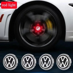 VW 4 vnt. Stebulės LED žibintuvėliai Dangtelis Automobilio Plaukiojantis Ap&scaron;vietimas Ratų Centriniai Dangteliai Volkswagen golf4/6/7 toutan passat tiguan polo 65mm 4pcs