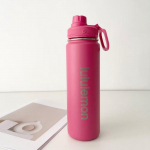 Lulu izoliuotas nerūdijančio plieno vandens buteliukas 710ml Neper&scaron;lampamas kelioninis sportinis puodelis sporto salėi, jogai, žygiams, biurui 710ml pink