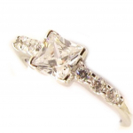 Bague Argent 'Celestina' blanc (5 mm)