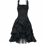 Moteri&scaron;ka Viktorijos laikų gotikinė suknelė Vestidos Retro Lolita Palace Court Princesė Helovinas Punk Cosplay Ilgas Sundress XXXL juoda