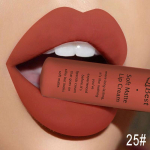 QIBEST matinis skystas lūpų blizgis lūpų dažai, atsparūs vandeniui, ilgai i&scaron;liekantys Velvet Nude Red lūpų blizgesys, juodos spalvos lūpų blizgis 7 g