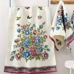 Gėlėtas veido prausimosi rank&scaron;luostis 34x74cm vonios rank&scaron;luostis 74x135cm etninio stiliaus vonios rank&scaron;luostis, pralaidus orui, greitai džiūstantis dydis 34x74cm+74x135cm2pcs