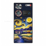 Dėklas ZTE nubia Z60 Ultra Starry Night Moon Odinis Telefono Dėklas Nubia Z50S Pro Mink&scaron;tas Silikoninis Buferis Telefono Dangtelis Nubia Z60 Z50 Ultra Fundas Nubia Z60 Ultra