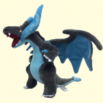 2023 m. 3D Charizard-Mega XY pliu&scaron;iniai žaislai PKM medvilninis pliu&scaron;inis žaislas juoda