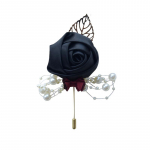 1 vnt Rose Boutonniere ceremonijos gėlių sagė Dirbtinių gėlių korsažas Creative Bride Daugiaspalvis balta