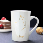 Kūrybinis keraminis puodelis &ndash; Zodiako žvaigždynai su dangteliu ir &scaron;auk&scaron;tu, puiki dovana poroms 301-400ml