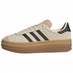 adidas Gazelle Kreminiai Juodi Su Guminiu Padu Moteri&scaron;ki Sportbačiai Kreminiai Balti Pagrindinės Juodos Smėlio-Stratos JS3892 38⅔