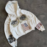 Europieti&scaron;kas ir amerikieti&scaron;kas pavasarinis ir rudeninis gatvės stiliaus vyri&scaron;kas ir moteri&scaron;kas laisvas gobtuvas su atspaudu S balta