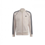 Adidas Originals Trefoil Trijų juostų spalvų blokų logotipas ilgomis rankovėmis striukė vyri&scaron;ka vir&scaron;utinė apranga smėlio spalvos IL2495 XXL